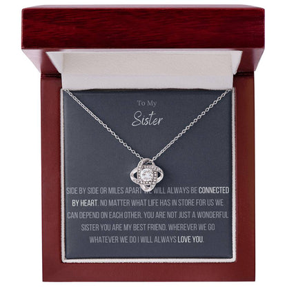To My Sister - The Infinity Love Knot Necklace  Love Knot Necklace