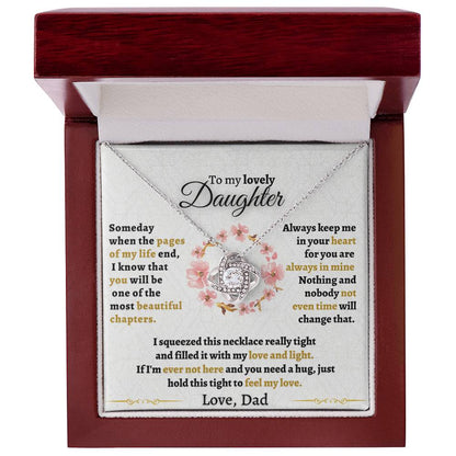 To My Lovely Daughter - Love Knot Necklace