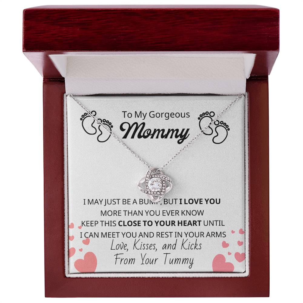 Gift for a mother to be - Gift for a pregnant women - Gift from baby - For mother -  gift for pregnant - Love Knot Necklace