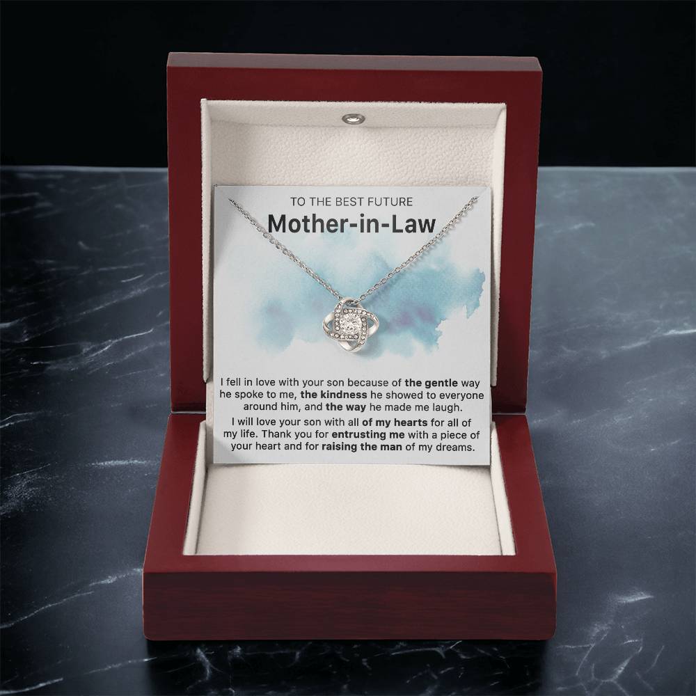 Gift For Future Mother-In-Law Lux Gentle I Will Love Knot Necklace Love Knot Necklace