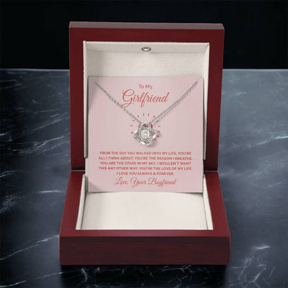 Will You Be My Girlfriend Gift Girlfriend Proposal Ideas Asking Out Girlfriend Will You Be My Girlfriend Proposal Necklace Love Knot Necklace