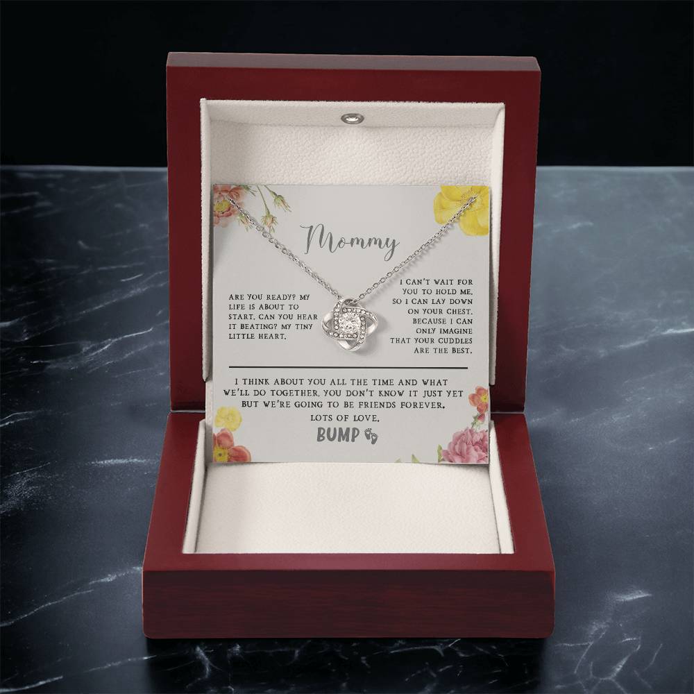 Mommy Are You Ready - Mother's Day Gift Love Knot Necklace