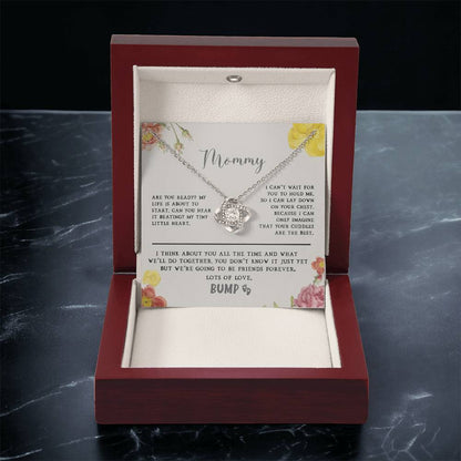 Mommy Are You Ready - Mother's Day Gift Love Knot Necklace