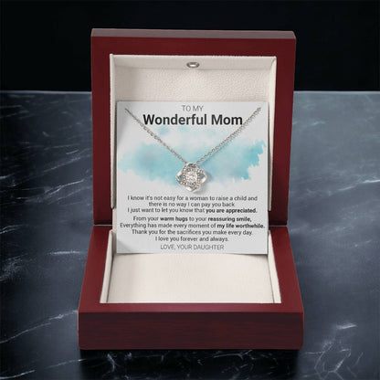 Gift For Mom - A Child - Love Knot Love Knot Necklace