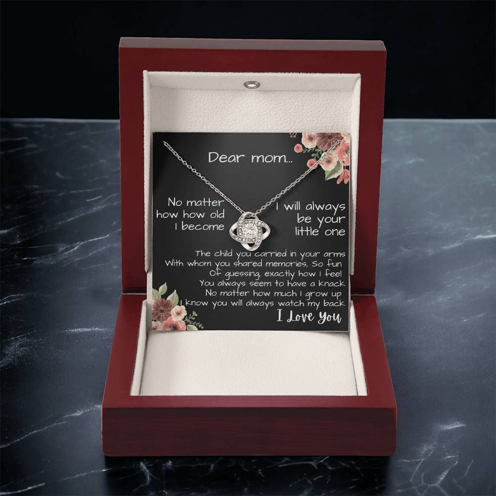 To My Mom Necklace Unique Gift From Daughter Or Son Mom Birthday Mother's Day Gift Love Knot Necklace