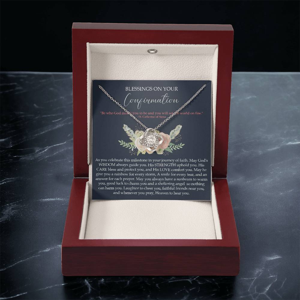 Confirmation Gifts For Girls Customize Gifts For Her Confirmation Ne Love Knot Necklace