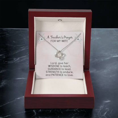 Mothers Day Gift For Wife Teacher Gifts Push Gift Ideas Wife Gift From Husband Wife Birthday Gift Ideas Wife Mother&#39;S Day Necklaces Love Knot Necklace