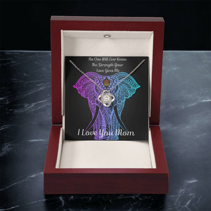Gift To Mom - I Love You Love Knot Necklace