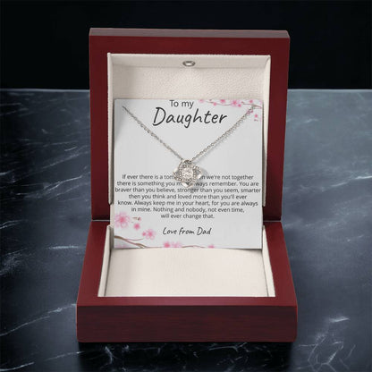 To My Daughter - Love Knot Necklace