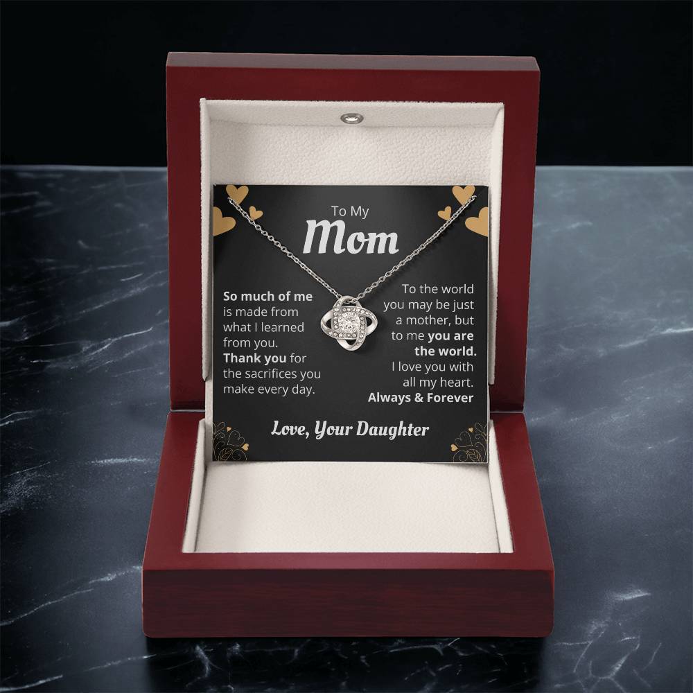 Mom - So Much Of Me - The Love Knot Necklace 1 Love Knot Necklace