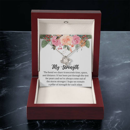 Long Distance Relationship Gift Gift For Girlfriend 1 Year Anniversary Gift For Girlfriend Necklace Jewelry With Message Card  Love Knot Necklace