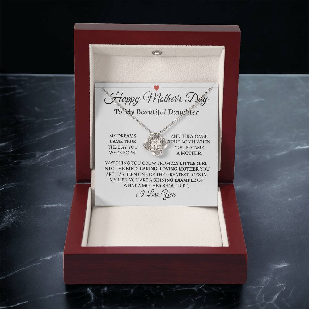 Heartfelt Mother's Day Gift For Daughter Love Knot Necklace