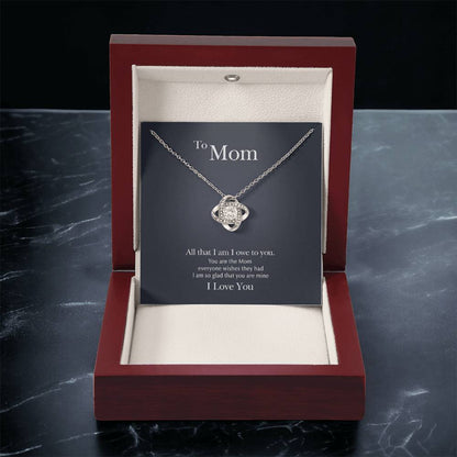 I Owe To You Love Knot Necklace