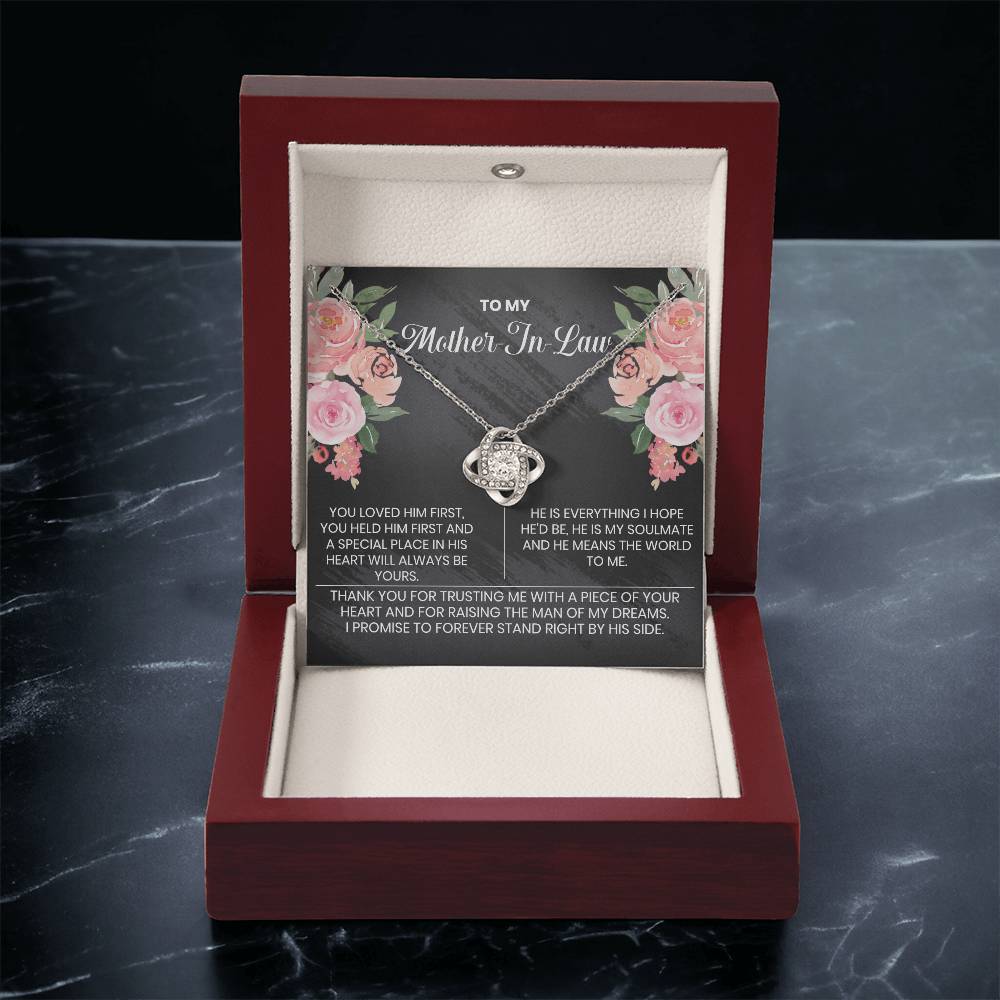 To My Mother-In-Law Thank You The Love Knot Necklace 1 Love Knot Necklace