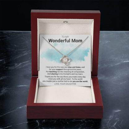 Gift For Mom - Your Support - Love Knot Love Knot Necklace