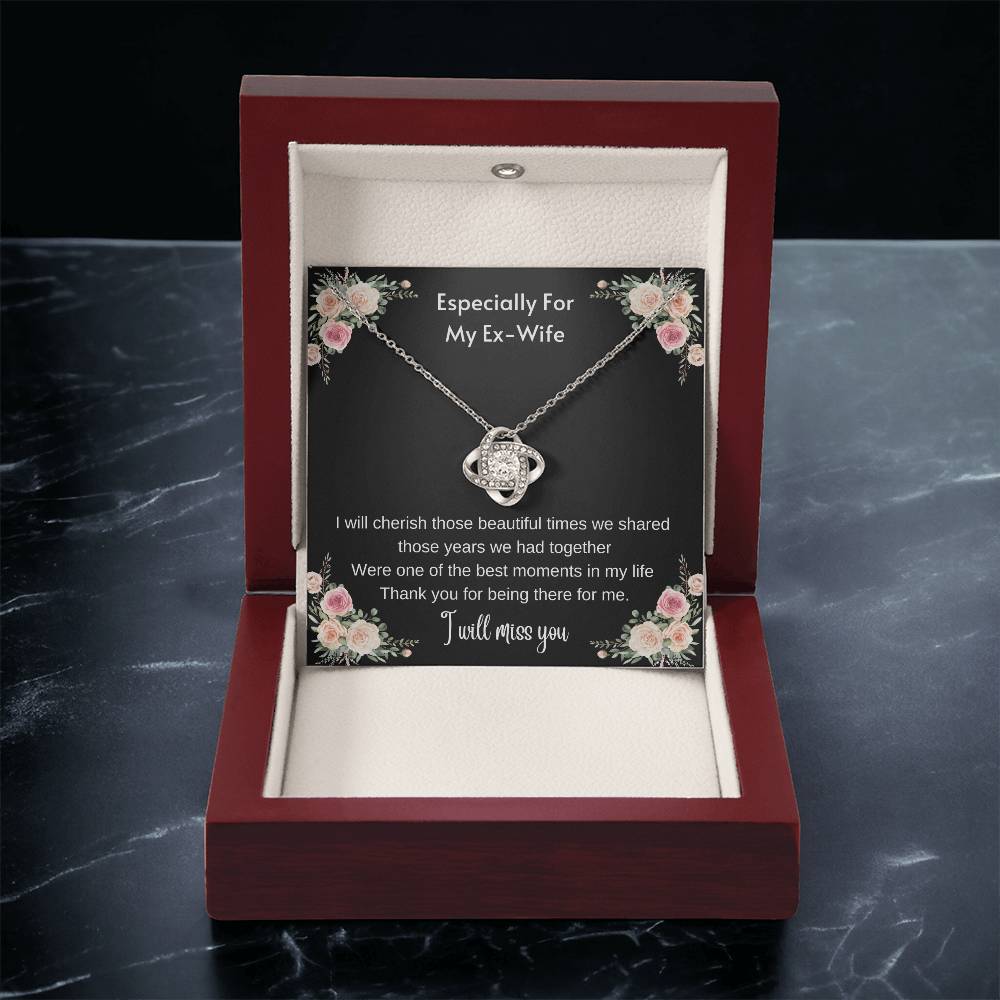 Ex-Wife Divorced Departing Gift Former Wife For My Ex Birthday Mother's Day Breakup Gift Friendship Pr Love Knot Necklace