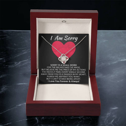Premium - I Am Sorry Gift for Your Love Knot Necklace