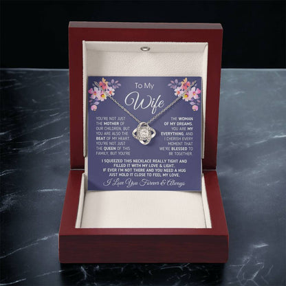 To My Wife Necklace Sentimental Gift For Wife From Husband Wife Birthday Anniversary Gift Love Knot Necklace