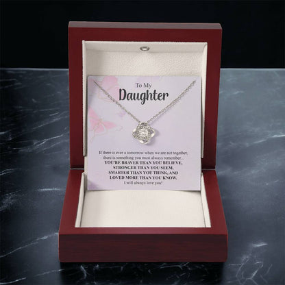 To My Daughter Necklace Gift From Mom Mothers Day Gift For Daughter From Mother Sentimental Jewelry Gifts For Daughter From Mom 5 Love Knot Necklace