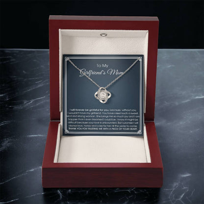 To My Girlfriend's Mom Necklace Girlfriend's Mom Birthday Gift Mother's Day Gift For Girlfriend's Mom Love Knot Necklace