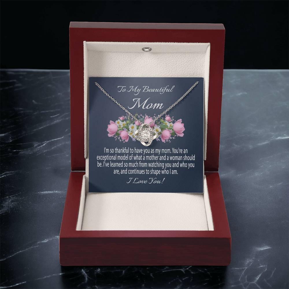 Mothers Day Gift From Daughter Mother's Day Necklace To My Beautiful Mom Necklace Mom Gift From Son Mom Necklace 3 Love Knot Necklace