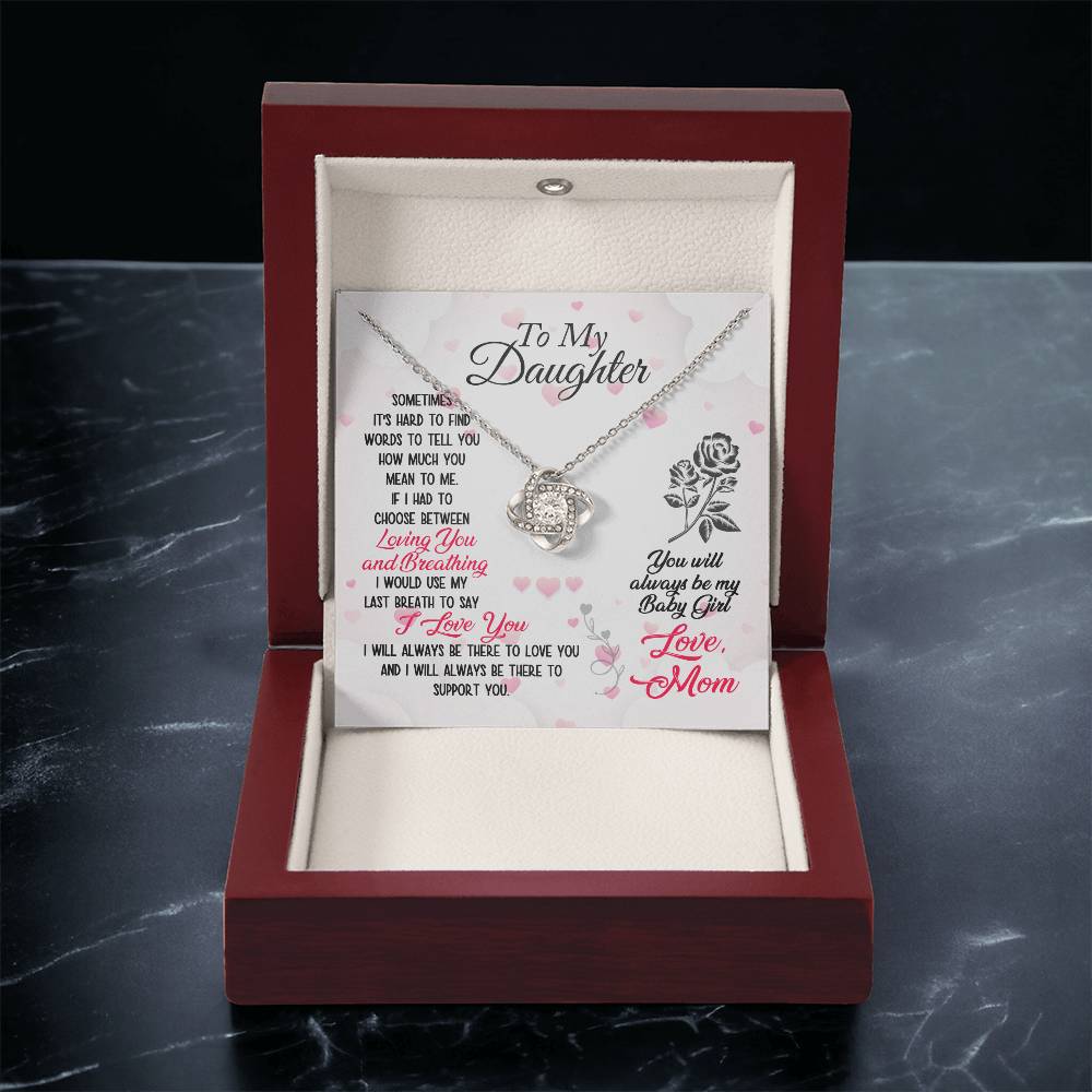 To My Daughter Amazing Gift Daughter Gift From Mom Anniversary Lovingly Mom Birthday Gift Daughter Graduation Gift Gro Love Knot Necklace