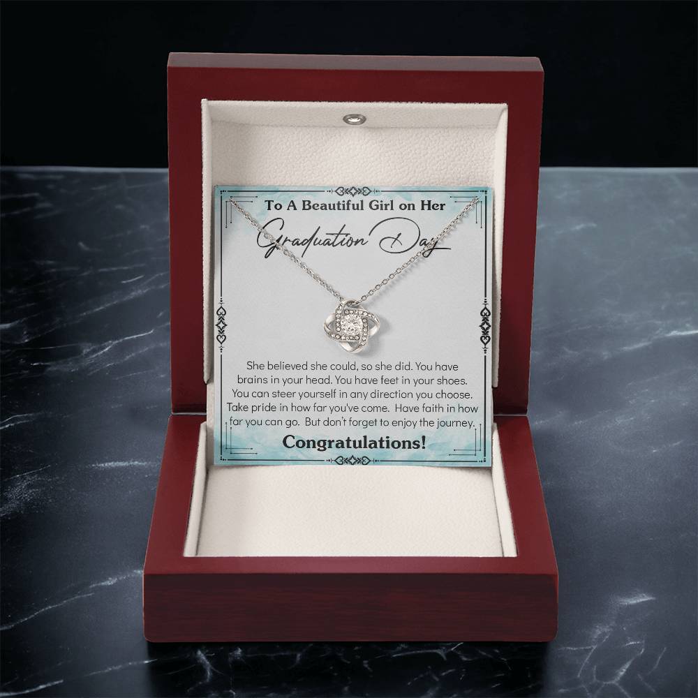 Graduation Gift Necklace Graduation Gift For Her College Graduation Gift For Her High School Senior Graduation Class O Love Knot Necklace