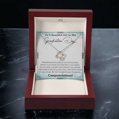 Graduation Gift Necklace Graduation Gift For Her College Graduation Gift For Her High School Senior Graduation Class O Love Knot Necklace