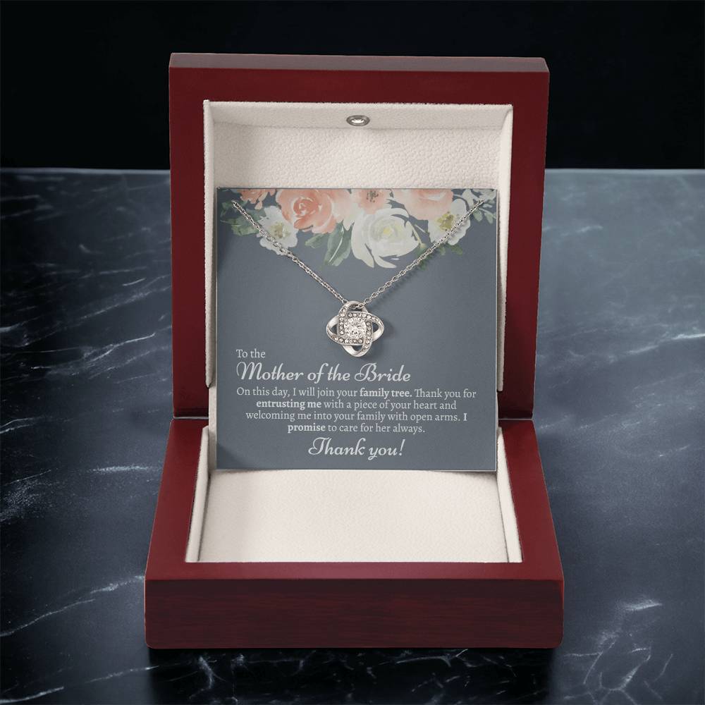 Mother Of The Bride Gift From Groom Mother In Law Wedding Gift From Groom Wedding Gift For Mother In Law From Groom Love Knot Necklace