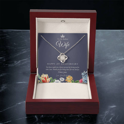 1 Year Anniversary Gift For Wife 1 Year Anniversary Gifts 1 Year Wedding Anniversary Gift Ideas 1St Wedding Anniversary Gift F(9) Love Knot Necklace