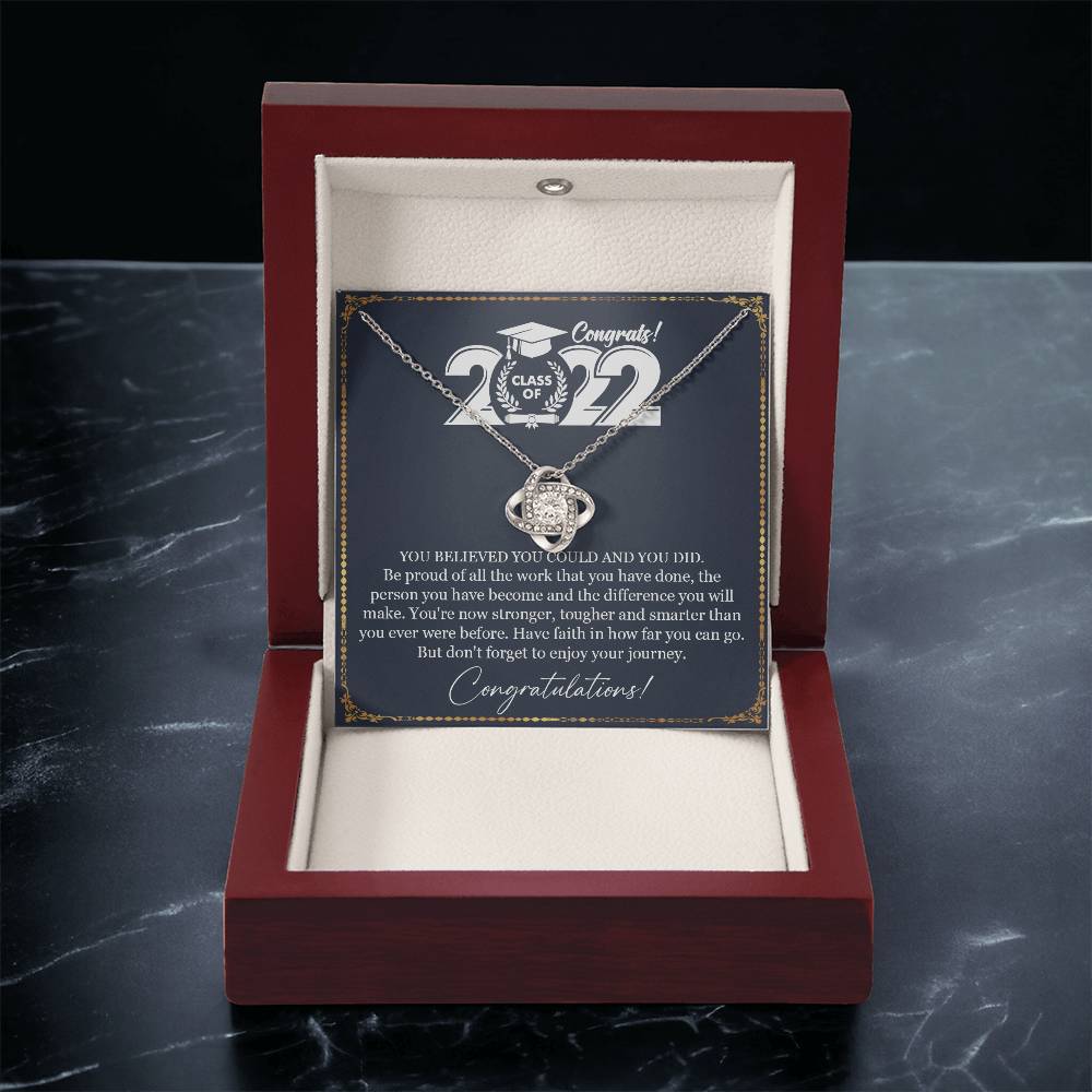 Graduation Gift Necklace Graduation Gift For Her College Graduation Gift For Her High School Senior Graduation Class Of 2022 Love Knot Necklace