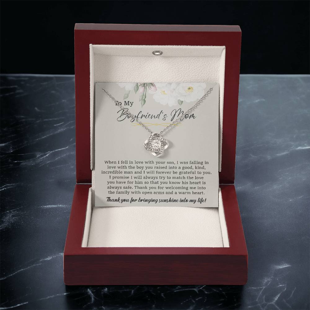 To My Boyfriend's Mom Necklace Gift For Boyfriend Mom Boyfriends Mom Mothers Day Gift Birthday Gift Boyfriend's Mom Love Knot Necklace