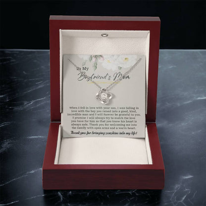 To My Boyfriend's Mom Necklace Gift For Boyfriend Mom Boyfriends Mom Mothers Day Gift Birthday Gift Boyfriend's Mom Love Knot Necklace