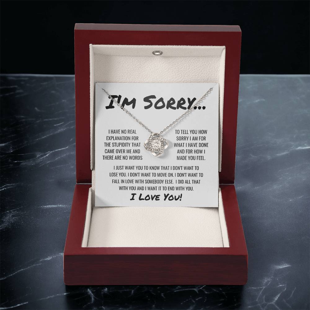Sorry Apology - Love Knot Necklace
