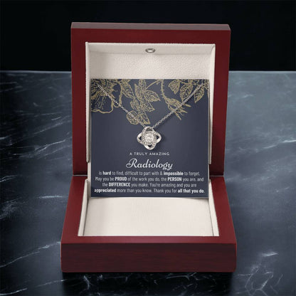 Gift For Radiology Radiology Gift Radiology Appreciation Gift Love Knot Necklace
