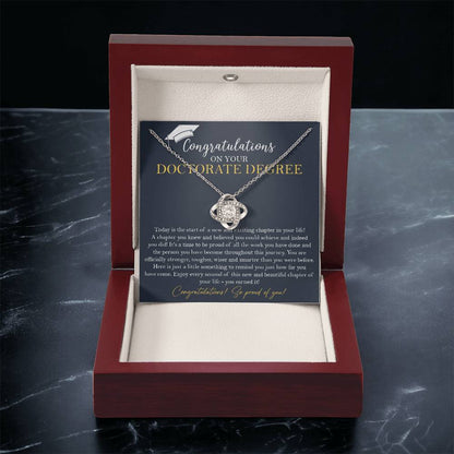 Doctorate Degree Graduation Gift Necklace Graduating Class Of 2022 Doctoral Degree Graduation Gift F Love Knot Necklace