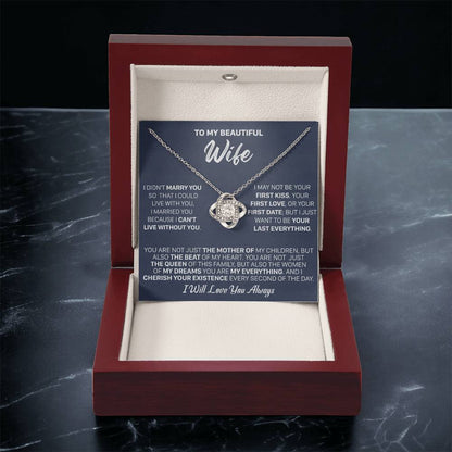 Gift For Wife - Marry The Mother Love Knot Necklace Love Knot Necklace