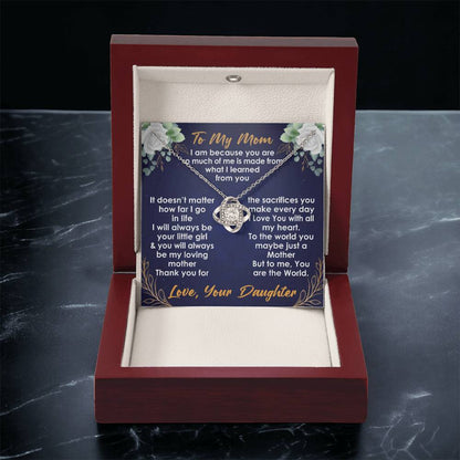 Necklace Gift For Mom From Daughter Love Knot Necklace
