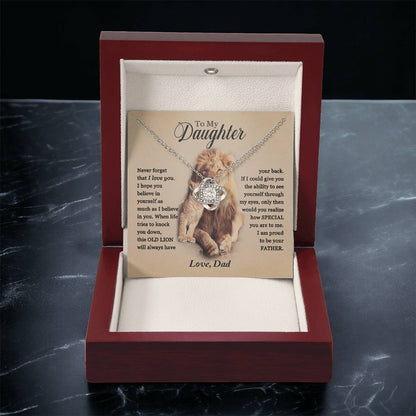 To My Daughter - Proud Of You - Necklace 1 Love Knot Necklace
