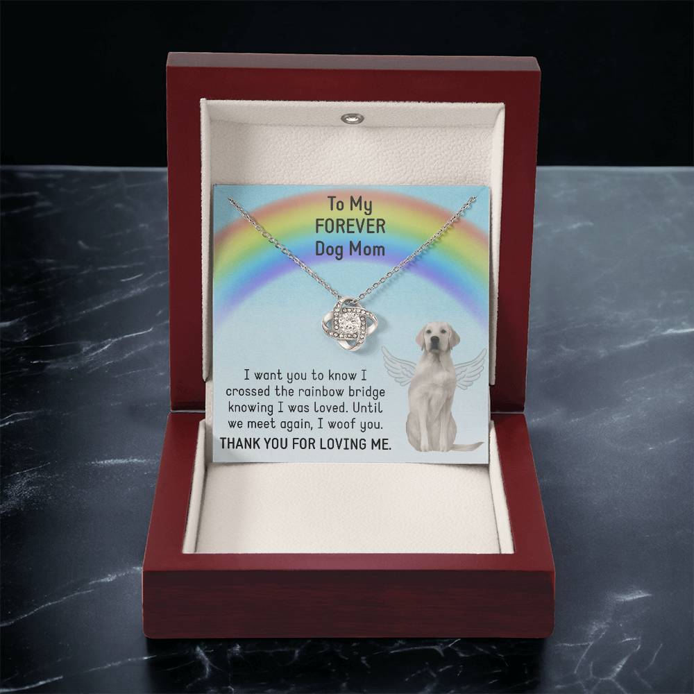 Labrador Retriever Rainbow Bridge Pet Memorial Jewelry Dog Passing Away Gift Passed Dog Gift Sympathy Gift Dog Death Pet Sympathy Gift Love Knot Necklace