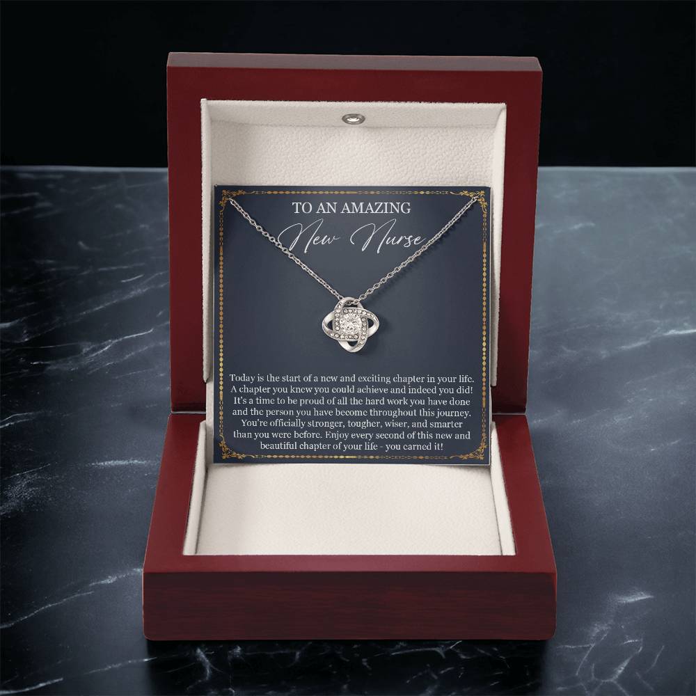 Graduation Gift Necklace For Her Nurse Graduation Gift Graduation Gift For Nurse Class O Love Knot Necklace
