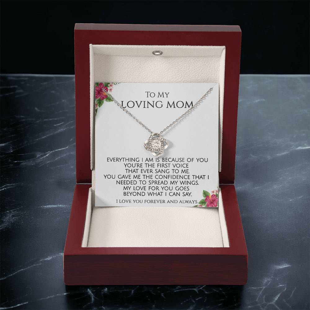 To My Loving Mom Necklace 1 Love Knot Necklace
