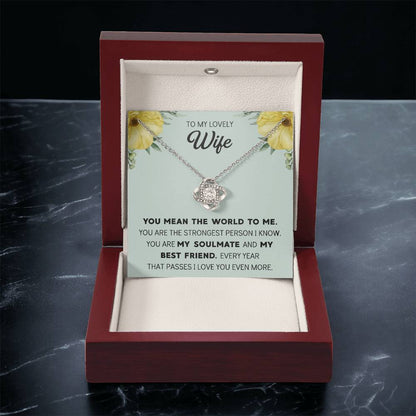 Silver Small Heart Cubic Zirconia Pendant Necklace Gift For Wife Sentimental Gifts For Mothers Day Gift For Wife Wife Anniversary Birthday Love Knot Necklace