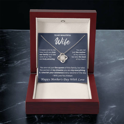 Gift For Wife Amazing The Mother Happy Love Knot Necklace Love Knot Necklace