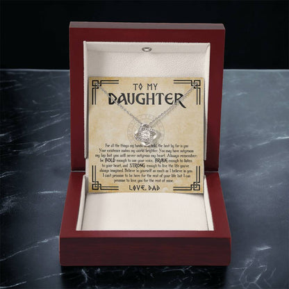 To My Daughter Necklace Viking Jewelry Gift For Daughter From Dad Viking Daughter Gift Daughter Birthday Graduation Gift Love Knot Necklace