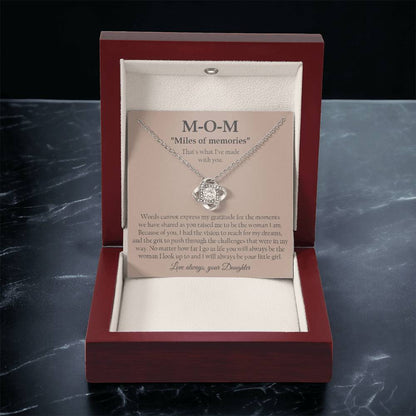 To My Mom Necklace Sentimental Gift For Mom Daughter Mother Jewelry Gift Mother's Day Birthday Present Love Knot Necklace