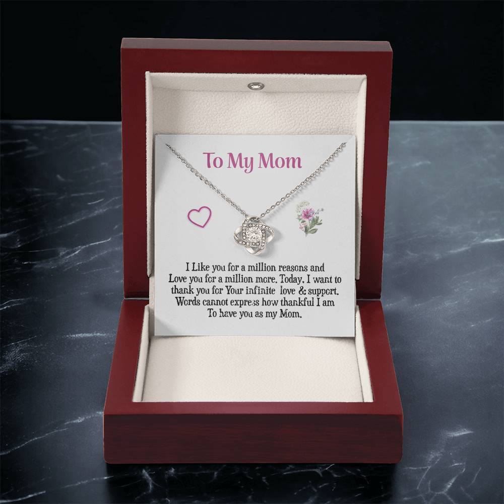 Gift For Mom - Love Knot Necklace Love Knot Necklace