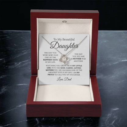 Heartfelt Mother's Day Gift For Daughter v2 Love Knot Necklace
