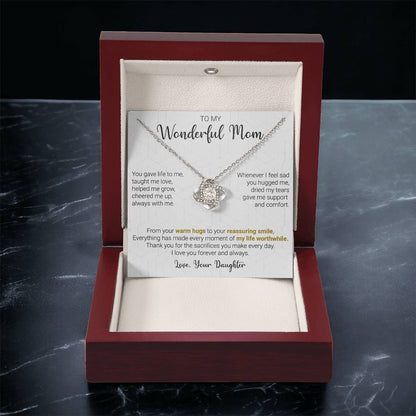 Gift For Mom - Dry My Tear - Love Knot Love Knot Necklace