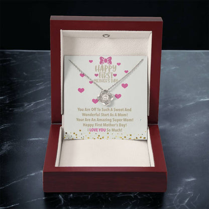 Happy First Mothers Day Love Knot Love Knot Necklace